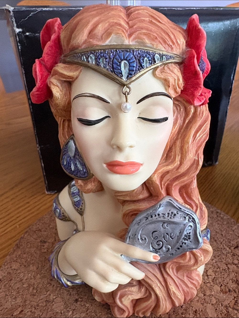 Art Deco-inspired eve lady head vintage BRUSH WITH BEAUTY 1917